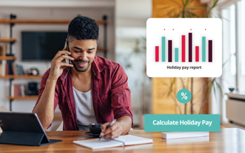 Person Calculating Rolled Up Holiday Pay
