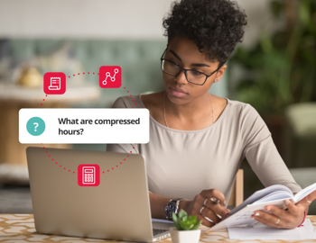 Person working from a laptop