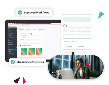 Graphic showing AI features