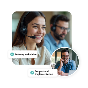 HR professionals providing training, advice, and implementation support, representing dedicated HR assistance services.