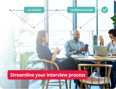 Graphic Showing Flexible Interview Process Using ATS