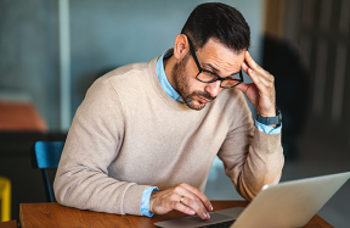 Employee struggling with their software provider