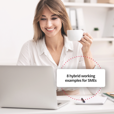 Employee enjoying hybrid working