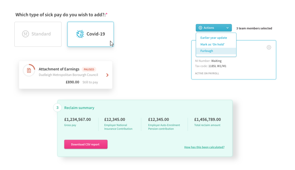 Covid payroll management