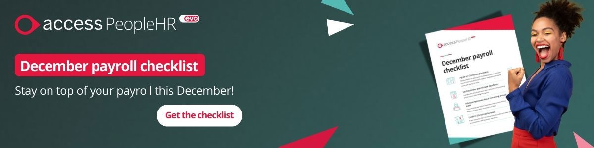 Banner with link to December payroll checklist