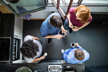 employees having coffee