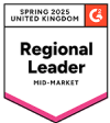 2025 G2 Spring UK Regional Leader Mid Market Award