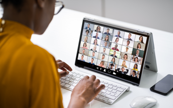 Employee On A Hybrid Working Call