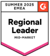 2025 G2 Summer EMEA Regional Leader Midmarket